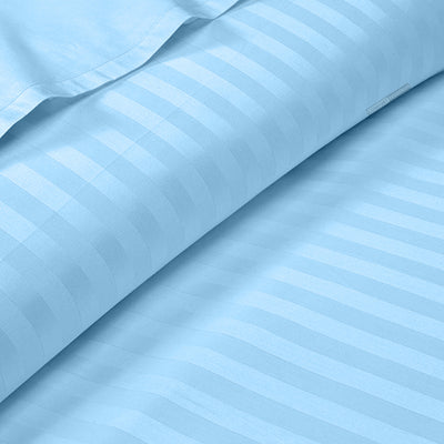 Light Blue Stripe Fitted Sheets