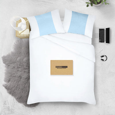 Light Blue with White Contrast Pillowcases