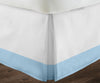 Egyptian cotton Light Blue Two tone bed skirt