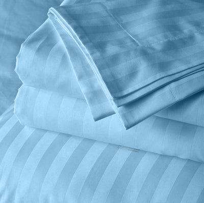 Light Blue 20x72 Stripe Body Pillow Case