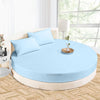 Light Blue Round Bed Sheets