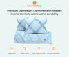 Light Blue Diamond Ruffle Comforter Set