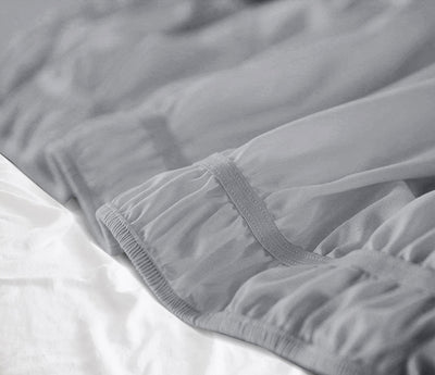 Light Grey wrap-around bed skirts