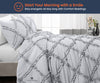 Light Grey Diamond Ruffle Comforter