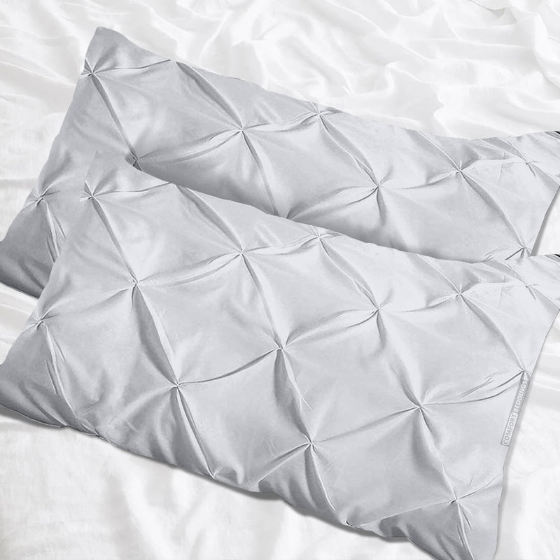 Light Grey Pinch Pillow Cases