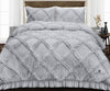Light Grey Diamond Ruffle Comforter