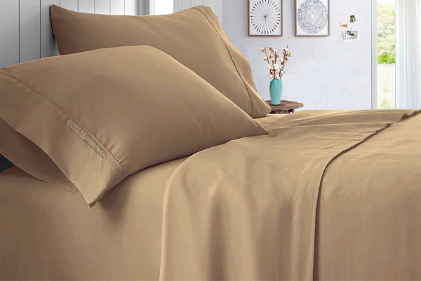 Luxury Taupe Sheet set 100% Egyptian Cotton – Comfort Beddings