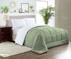 White and Moss Reversible Comforter