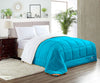 White and Turquoise Reversible Comforter
