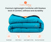 White and Turquoise Reversible Comforter